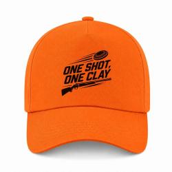Casquette Ball Trap - One Shot One Clay - Pr&eacute;cision - Orange