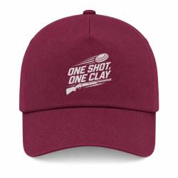 Casquette Ball Trap - One Shot One Clay - Pr&eacute;cision - Bordeaux