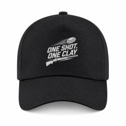 Casquette Ball Trap - One Shot One Clay - Pr&eacute;cision - Noir
