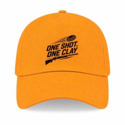 Casquette Ball Trap - One Shot One Clay - Pr&eacute;cision - Jaune