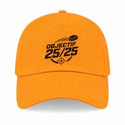 Casquette Ball Trap - Objectif 25 sur 25 - Score parfait - Jaune