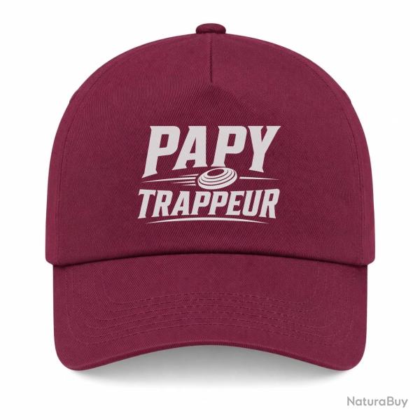 Casquette Ball Trap - Papy trappeur - Cadeau passion - Bordeaux