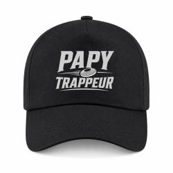 Casquette Ball Trap - Papy trappeur - Cadeau passion - Noir