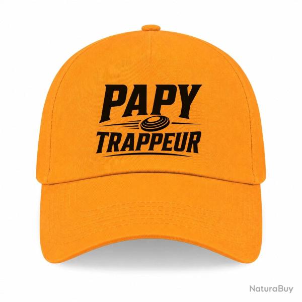 Casquette Ball Trap - Papy trappeur - Cadeau passion - Jaune