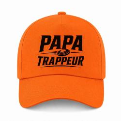 Casquette Ball Trap - Papa trappeur - Cadeau personnalis&eacute; - Orange
