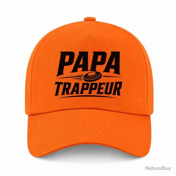 Casquette Ball Trap - Papa trappeur - Cadeau personnalis� - Orange