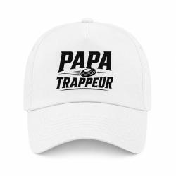 Casquette Ball Trap - Papa trappeur - Cadeau personnalis&eacute; - Blanc