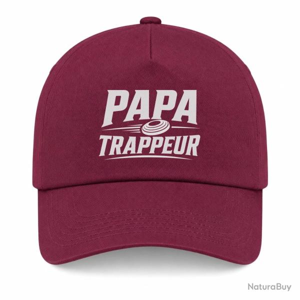 Casquette Ball Trap - Papa trappeur - Cadeau personnalis� - Bordeaux