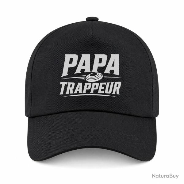 Casquette Ball Trap - Papa trappeur - Cadeau personnalis� - Noir