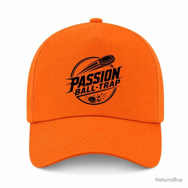 Casquette Ball Trap - Passion Ball Trap - Logo tireur - Orange