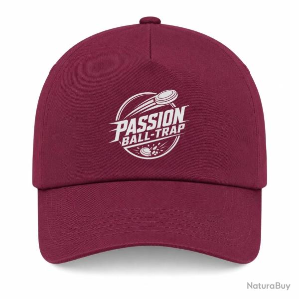 Casquette Ball Trap - Passion Ball Trap - Logo tireur - Bordeaux