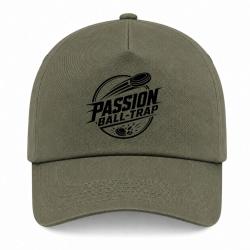 Casquette Ball Trap - Passion Ball Trap - Logo tireur - Kaki / Noir