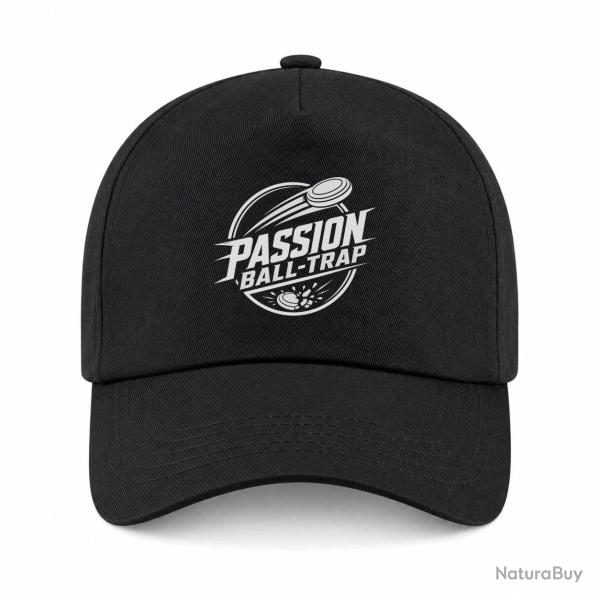 Casquette Ball Trap - Passion Ball Trap - Logo tireur - Noir