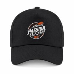 Casquette Ball Trap - Passion Ball Trap - Logo tireur - Noir / Orange