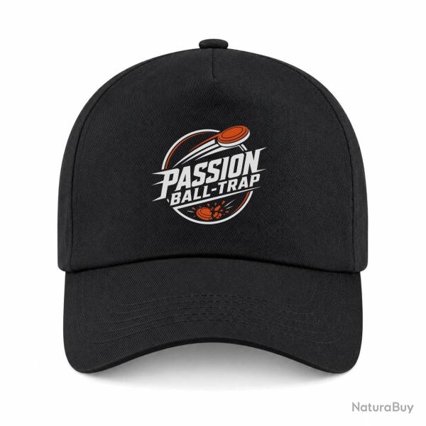 Casquette Ball Trap - Passion Ball Trap - Logo tireur - Noir / Orange
