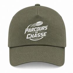 Casquette Ball Trap - Parcours de chasse - Tireur Sporting - Kaki / Blanc