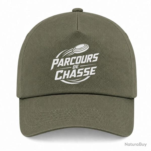 Casquette Ball Trap - Parcours de chasse - Tireur Sporting - Kaki / Blanc