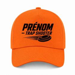Casquette Ball Trap - Pr&eacute;nom personnalis&eacute; - Trap Shooter - Orange