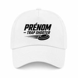 Casquette Ball Trap - Pr&eacute;nom personnalis&eacute; - Trap Shooter - Blanc