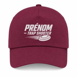 Casquette Ball Trap - Pr&eacute;nom personnalis&eacute; - Trap Shooter - Bordeaux