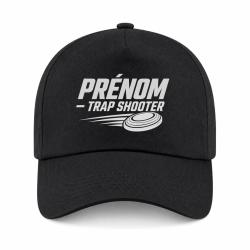 Casquette Ball Trap - Pr&eacute;nom personnalis&eacute; - Trap Shooter - Noir