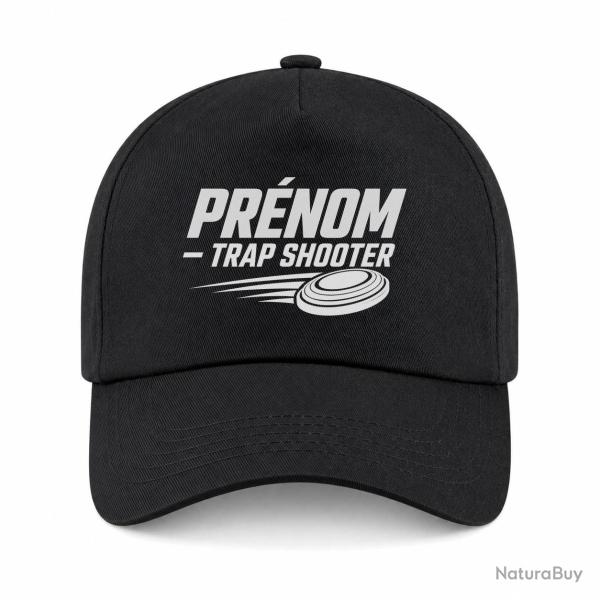 Casquette Ball Trap - Pr�nom personnalis� - Trap Shooter - Noir