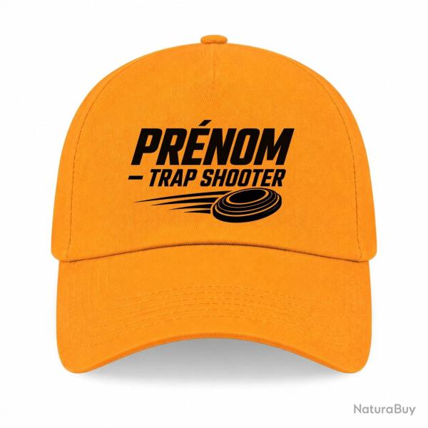 Casquette Ball Trap - Pr�nom personnalis� - Trap Shooter - Jaune