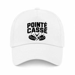 Casquette Ball Trap - Point&eacute; cass&eacute; - Double impact - Blanc