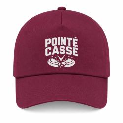 Casquette Ball Trap - Point&eacute; cass&eacute; - Double impact - Bordeaux