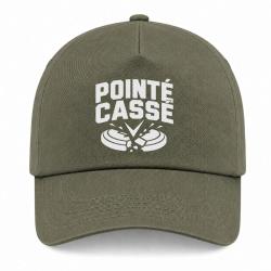 Casquette Ball Trap - Point&eacute; cass&eacute; - Double impact - Kaki / Blanc