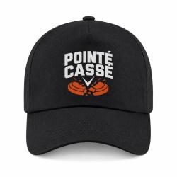 Casquette Ball Trap - Point&eacute; cass&eacute; - Double impact - Noir / Orange