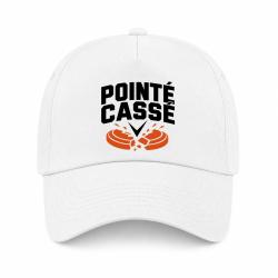 Casquette Ball Trap - Point&eacute; cass&eacute; - Double impact - Blanc / Orange