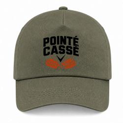 Casquette Ball Trap - Point&eacute; cass&eacute; - Double impact - Kaki / Noir et orange