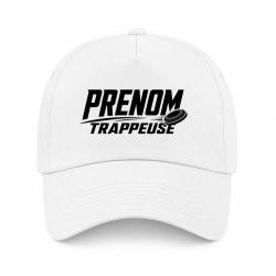 Casquette Ball Trap - Pr&eacute;nom personnalis&eacute; - Trappeuse - Blanc
