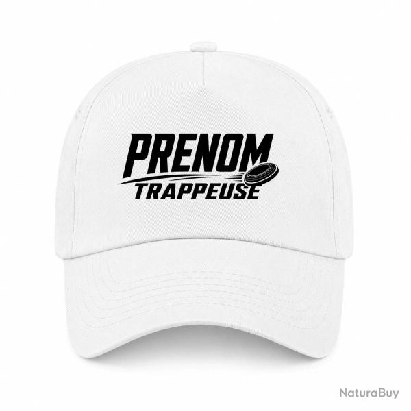 Casquette Ball Trap - Pr�nom personnalis� - Trappeuse - Blanc