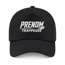 Casquette Ball Trap - Pr&eacute;nom personnalis&eacute; - Trappeuse - Noir