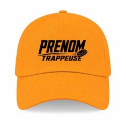 Casquette Ball Trap - Pr&eacute;nom personnalis&eacute; - Trappeuse - Jaune