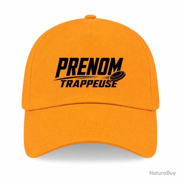 Casquette Ball Trap - Pr�nom personnalis� - Trappeuse - Jaune