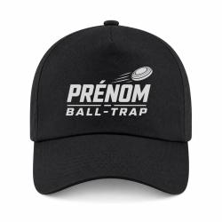 Casquette Ball Trap - Pr&eacute;nom personnalis&eacute; - Passion tir - Noir