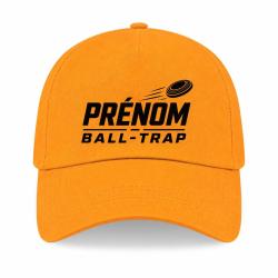 Casquette Ball Trap - Pr&eacute;nom personnalis&eacute; - Passion tir - Jaune
