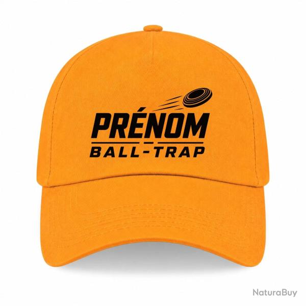 Casquette Ball Trap - Pr�nom personnalis� - Passion tir - Jaune