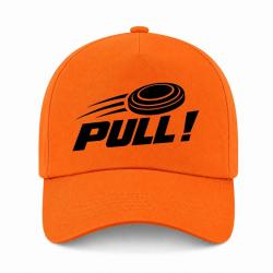 Casquette Ball Trap - Pull ! - Plateau filant - Orange