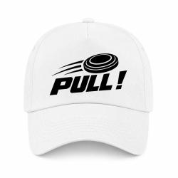 Casquette Ball Trap - Pull ! - Plateau filant - Blanc