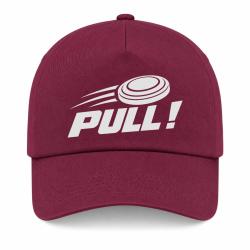 Casquette Ball Trap - Pull ! - Plateau filant - Bordeaux