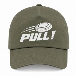 Casquette Ball Trap - Pull ! - Plateau filant - Kaki / Blanc