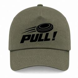 Casquette Ball Trap - Pull ! - Plateau filant - Kaki / Noir