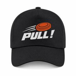 Casquette Ball Trap - Pull ! - Plateau filant - Noir / Orange