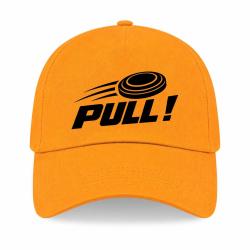 Casquette Ball Trap - Pull ! - Plateau filant - Jaune