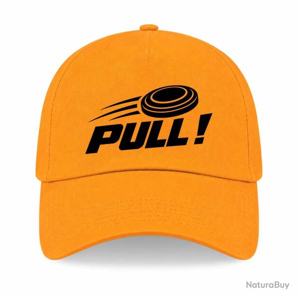 Casquette Ball Trap - Pull ! - Plateau filant - Jaune