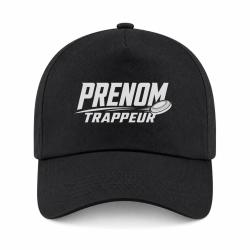 Casquette Ball Trap - Pr&eacute;nom personnalis&eacute; - Trappeur - Noir